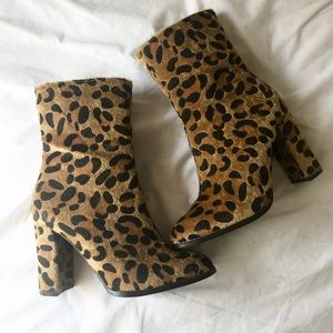 Leopard Print Booties